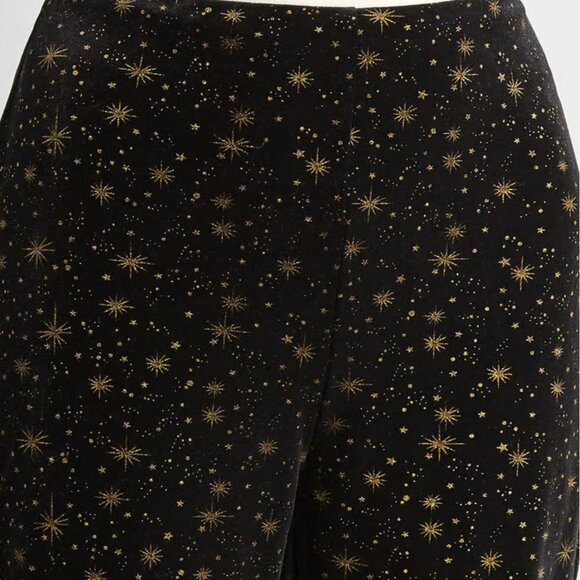 NWT Modcloth Black Friday Brand Velvet Starry Pants US 8, AU 12 Petite Length - Picture 5 of 7
